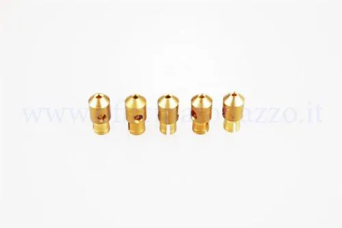 Kit Pinasco 25293104 con cinque getti massimo tipo 4576: 110, 112, 115, 118 e 120, per carburatori SI compatibili. Taratura progressiva.