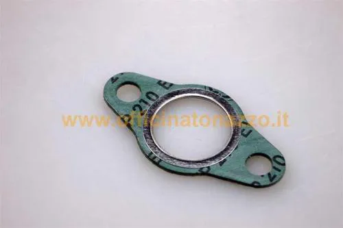 Guarnizione Pinasco per collettore di scarico Vespa 50, 90, 125 Primavera, ET3, PK 50 e PK 50 XL. Verificare flangia, fori e prigionieri.