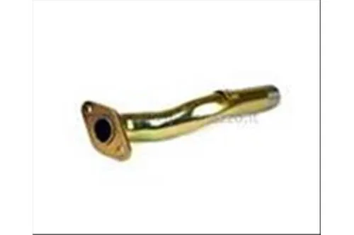 Collettore rigido Pinasco 25530955 a due fori per carburatore SHB 16/16 su Vespa PK 50. Verificare foratura, attacco e curvatura.