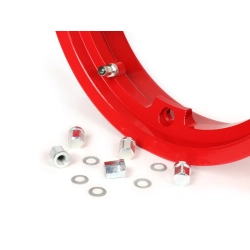 Cerchio F.A tubeless in lega canale 2.10x10" rosso per Vespa PX - 50 - Primavera - ET3 (Valvola e dadi inclusi)