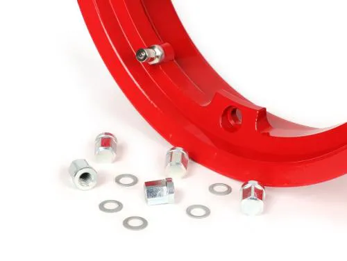 Cerchio F.A tubeless in lega canale 2.10x10" rosso per Vespa PX - 50 - Primavera - ET3 (Valvola e dadi inclusi)