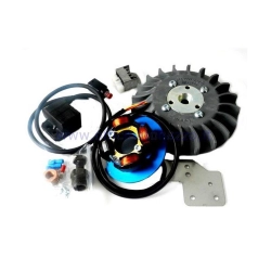 Accensione Parmakit anticipo variabile cono 20 - 1,0 kg con volano ricavato dal pieno per Vespa PK XL - ETS - HP - FL (ventola grigia)