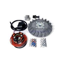Accensione Parmakit anticipo variabile cono 20 - 1,0 kg con volano ricavato dal pieno per Vespa PX 125/150/200 - PE200 (ventola grigia)