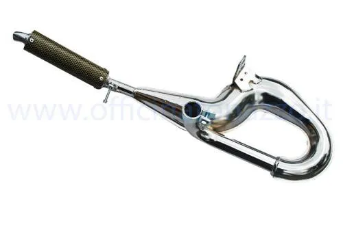 Silenciador de expansión Simonini cromado con silenciador de carbono para Vespa 125 - 150
