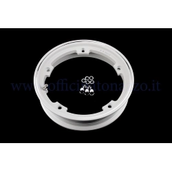 Cerchio F.A tubeless in lega canale 2.10x10" bianco per Vespa PX - 50 - Primavera - ET3 (Valvola e dadi inclusi)