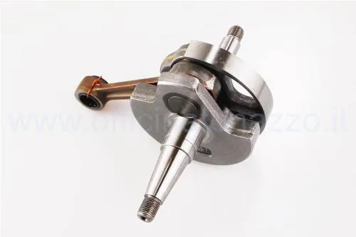 Albero motore originale Piaggio 1331535 per Vespa 200 Largeframe compatibili: corsa 57 mm, biella 110 mm, spinotto Ø16 mm e aspirazione a valvola rotante. Per Rally 200, P200E, PX200 e Cosa 200 nelle versioni previste.