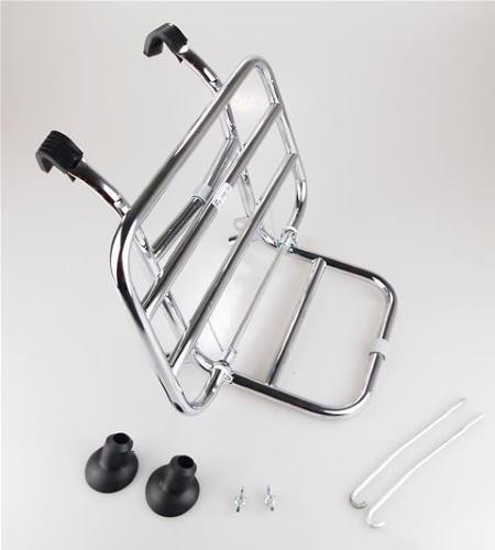 Portapacchi anteriore cromato per Vespa PX - PE - LML - GT - GTR - GL - TS - GS - Rally - Sprint - Sprint Veloce - Super - VNB - VBB - VBA