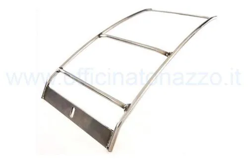 Portaequipajes trasero cromado para Vespa Rally, SIP «70s» para Vespa 125 VNB4-6/GT/GTR/TS/Super/150 VBB2/GL/Sprint/V/160 GS 2°/180 SS/ Rally, superficie de carga: 30x20 cm, rígido