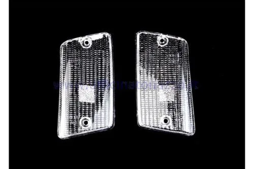 Coppia lenti posteriori bianche Bosatta RP281BICP per Vespa PK XL, Rush, N, FL, FL2 e HP; riferimenti Piaggio 234774 e 234778.