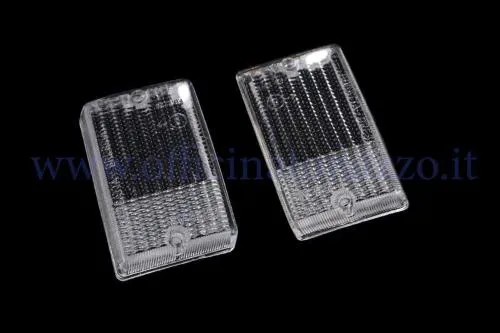 White rear indicator light bodies for Vespa PK (excluding XL)
