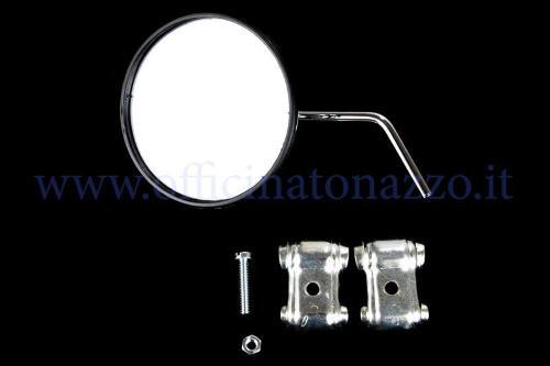 Specchietto retrovisore rotondo destro o sinistro cromato per scudo Vespa (OMOLOGATO)