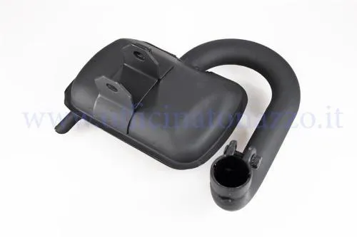 Marmitta RMS Classic tipo originale per Vespa PX 125 e 150, nera, non catalizzata e non omologata. Riferimento Piaggio 417806.