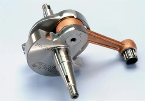 Albero motore Polini anticipato 210.0043, corsa 57 mm e cono 20, per Vespa PX 125/150, Cosa 125/150, Sprint Veloce e LML Star 2T.