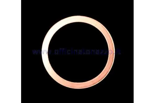 Guarnizione testa Polini 251.0034 in rame da 0,5 mm, Ø interno 58 mm ed esterno 70 mm per cilindri 130 Evolution e Racing Vespa smallframe.