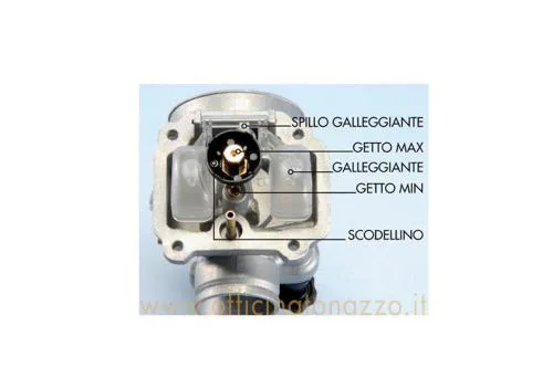 Scodellino Polini 343.0015 per il getto massimo dei carburatori CP. EAN 8054705089053; verificare riferimento e geometria prima del montaggio.