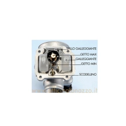 Scodellino Polini 343.0015 per getto massimo dei carburatori CP, EAN 8054705089053. Ricambio di ritegno distinto dal getto calibrato.