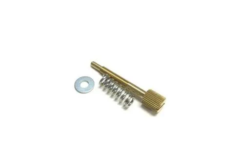 Vite del minimo Polini con molla per carburatori PWK 32 e 34 mm. Ricambio 342.0121 con filetto passo 0,5 mm; verificare il corpo carburatore.