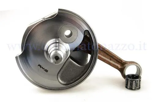 Albero motore RMS 100010230, corsa 43, biella 87 e cono 19 mm, per Vespa 50 e PK 50 compatibili. Equivalente Piaggio 123392.