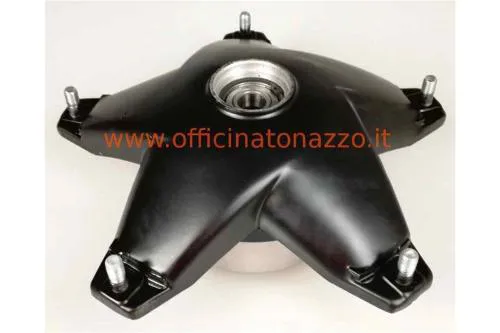 Tamburo anteriore nero a stella F.A. Italia per Vespa PX con freno a disco e asse da 20 mm. Completo di cuscinetti e astucci a rulli.