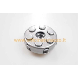 Frizione completa a 3 dischi e 6 molle, flangia Ø97 mm e pignone elicoidale Z22 per Vespa GT, GTR, GL, Sprint, TS, Super, VNB, VBB e VBA.