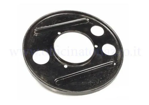 Disco parapolvere posteriore RMS in lamiera per Vespa VBA, VBB, VNA, VNB, Super e P150S con tamburo e ruota da 8 pollici.