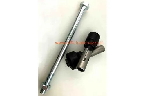 Kit silent block traversa motore con due supporti, bullone e dado per Vespa Sprint, Sprint Veloce, GT, GTR, VNB, VBB e GL.