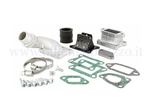 Collettore aspirazione lamellare al cilindro Ø25 per Malossi 135cc 2° serie in ghisa e alluminio per Vespa 50 - Primavera - ET3
