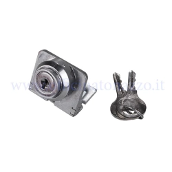 Serratura bloccasterzo con piastra corta e chiave liscia per Vespa 125 V30/33T - VM1T/2T, VN1T/2T -VL1T/3T - VB1T
