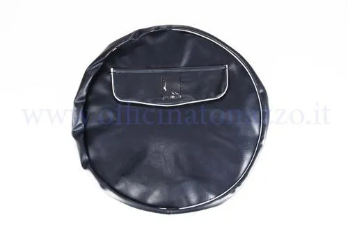 Copriruota di scorta blu scuro senza scritta con tasca portadocumenti per cerchio da 10"
