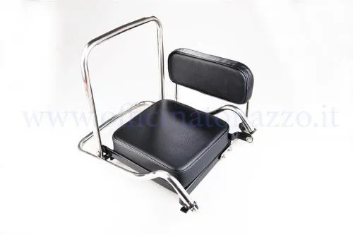 Cuscino posteriore passeggero con telaio per seduta laterale stile anni 60 per Vespa 125 VNB1T/6T - 150 VBA1T - VBB1T/2T - GL