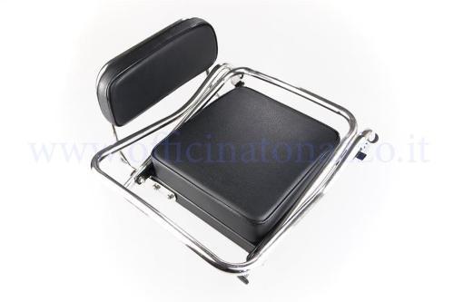 Cuscino posteriore passeggero con telaio per seduta laterale stile anni 60 per Vespa VN - VM - VB