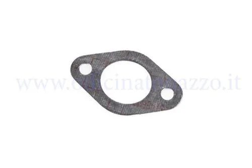 Guarnizione collettore scarico con foro Ø33,1 mm, interasse 56 mm e passaggi M8 per cilindri Quattrini Smallframe con flangia corrispondente.
