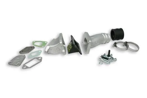 Collettore aspirazione lamellare al cilindro Ø28 per Malossi 135cc 2° serie in alluminio per Vespa 50 - Primavera - ET3