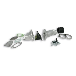 Collettore aspirazione lamellare al cilindro Ø28 per Malossi 135cc 2° serie in alluminio per Vespa 50 - Primavera - ET3