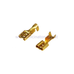 Terminale Faston femmina Würth non isolato 6,3 x 0,8 mm per cavi da 1,5 a 2,5 mm². Montaggio a crimpare per cablaggi elettrici.