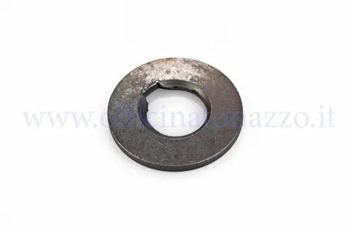 Distanziale frizione per Vespa PX con diametro esterno 34,2 mm, interno 15,4 mm e spessore 3,30 mm. Verificare il ricambio smontato.
