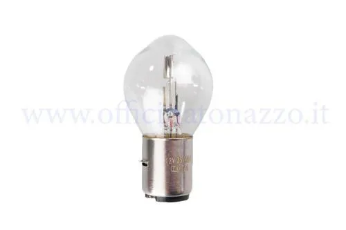 Lampada sferica biluce 12 V 35/35 W con attacco BA20d per anabbagliante e abbagliante. Verificare impianto, potenza e portalampada.
