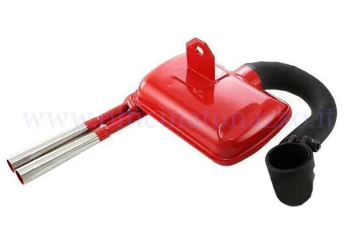 Marmitta racing SIP ROAD stile "Abarth", colore rosso, per Vespa 160 GS/180SS, 180 Rally