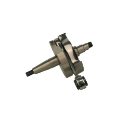 Albero motore anticipato Pinasco 25080890 per Vespa Smallframe: corsa 45 mm, cono 20, biella 87 mm, acciaio forgiato e lavorazione CNC.