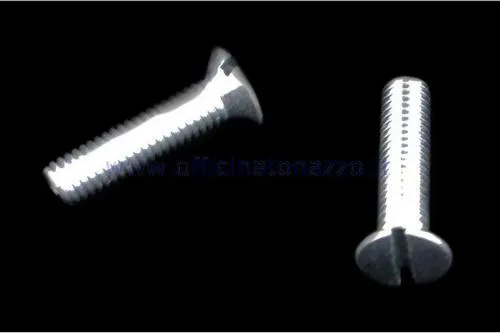 Vite SIP 15862000 M6x25 mm, testa svasata bombata a taglio, acciaio zincato classe 4.8. Per cinghia sella Vespa compatibile.