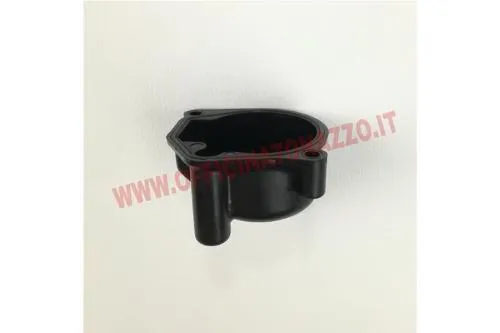Vaschetta in plastica Dell'Orto 13502_00 con guarnizione per carburatori SHB 16 e SHBC. Senza tappo di scarico e troppo pieno; EAN 3760013502003.