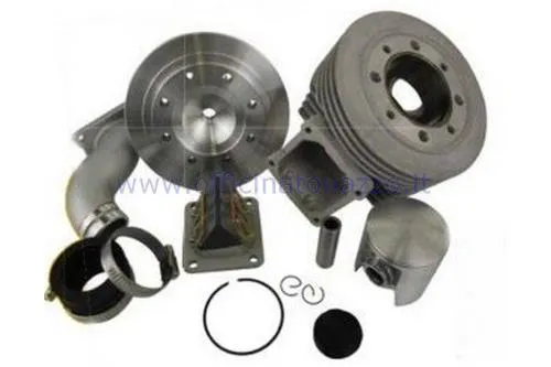 Cilindro Pinasco 135cc "ZUERA SRV" in alluminio con candela centrale aspirazione lamellare al cilindro per Vespa 125 ET3 - Primavera