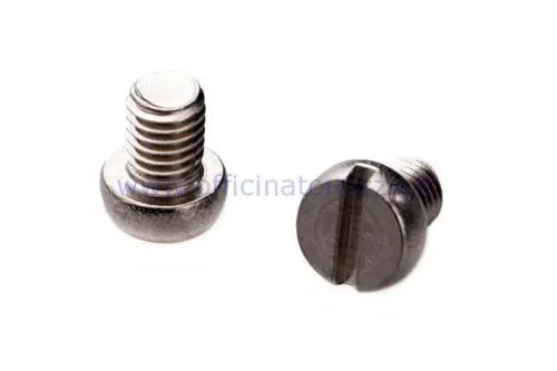 Tappo olio motore M8x1,25 con filetto lungo 10 mm e testa cilindrica alta a taglio per Vespa largeframe e ciclomotori Piaggio Ciao e Bravo.