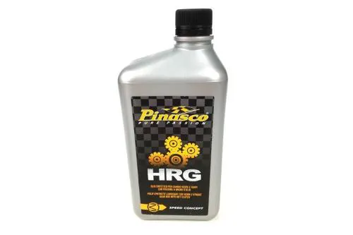 Olio cambio Pinasco HRG SAE 30 sintetico da 1 litro per Vespa 2T con frizione a bagno d'olio, dedicato a ingranaggi e dischi frizione.