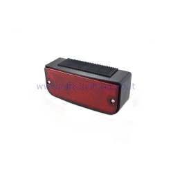 Fanale posteriore completo CIF 1582, corpo nero e lente rossa, per Piaggio Ciao P, PV, PX, PXV e Bravo. Riferimenti Piaggio 213502 e 253511.