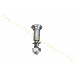 Brake/clutch lever screw and nut 8.6/6.6x24.5mm in polished stainless steel (slotted head)
