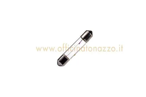 Lampada a siluro 12 V 3 W, 6 x 30 mm, per contachilometri Vespa SS, Primavera, ET3, Super, Sprint, GTR, TS e Rally con impianto 12 V.