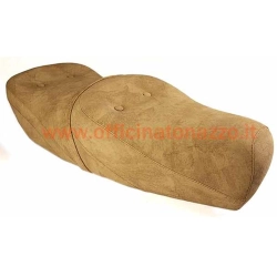 Sella biposto in schiuma con serratura tipo King & Queen beige per Vespa 125/150/200 - GT - GTR - Sprint Veloce - TS - PX