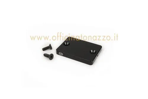 Coperchio Grand-Sport 7674500 nero opaco, lavorato CNC, per pompa freno Grimeca delle Vespa PX con disco prodotte dal 1998 al 2010.