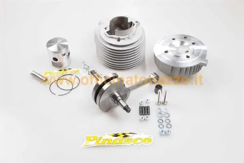 Vespa "Faro Basso" Pinasco cylinder kit, 160cc complete with crankshaft for Vespa 125 VM/VN/ACMA/150 VB/VGL1/VLØ 60mm, aluminium, 5 transfers, 57mm stroke